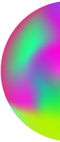 orb art in shades of pink and green